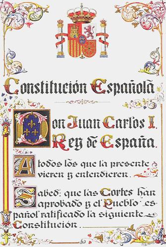 «Constitución Española de 1978. Primera Página.»